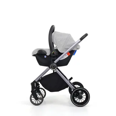 Duux Pro Max Katlanır Çift Yönlü Travel Sistem Bebek Arabası Light Grey - 11