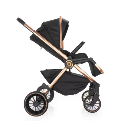 Duux Pro Max2  I-Size Çift Yönlü Kolay Katlanabilen Su Geçirmeyen Travel Sistem-Seyahat Sistem Bebek Arabası Yağmurluk Hediyeli Black - 6