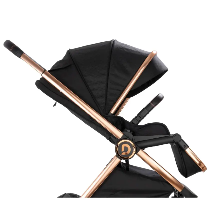 Duux Pro Max2  I-Size Çift Yönlü Kolay Katlanabilen Su Geçirmeyen Travel Sistem-Seyahat Sistem Bebek Arabası Yağmurluk Hediyeli Black - 11