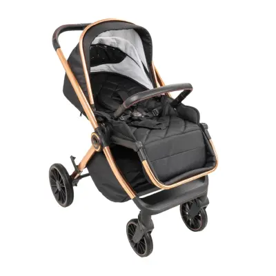 Duux Pro Max2  I-Size Çift Yönlü Kolay Katlanabilen Su Geçirmeyen Travel Sistem-Seyahat Sistem Bebek Arabası Yağmurluk Hediyeli Black - 24