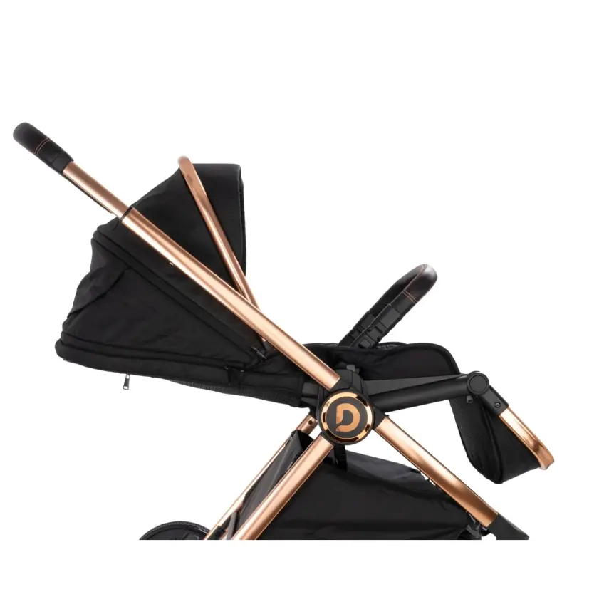 Duux Pro Max2  I-Size Çift Yönlü Kolay Katlanabilen Su Geçirmeyen Travel Sistem-Seyahat Sistem Bebek Arabası Yağmurluk Hediyeli Black - 7