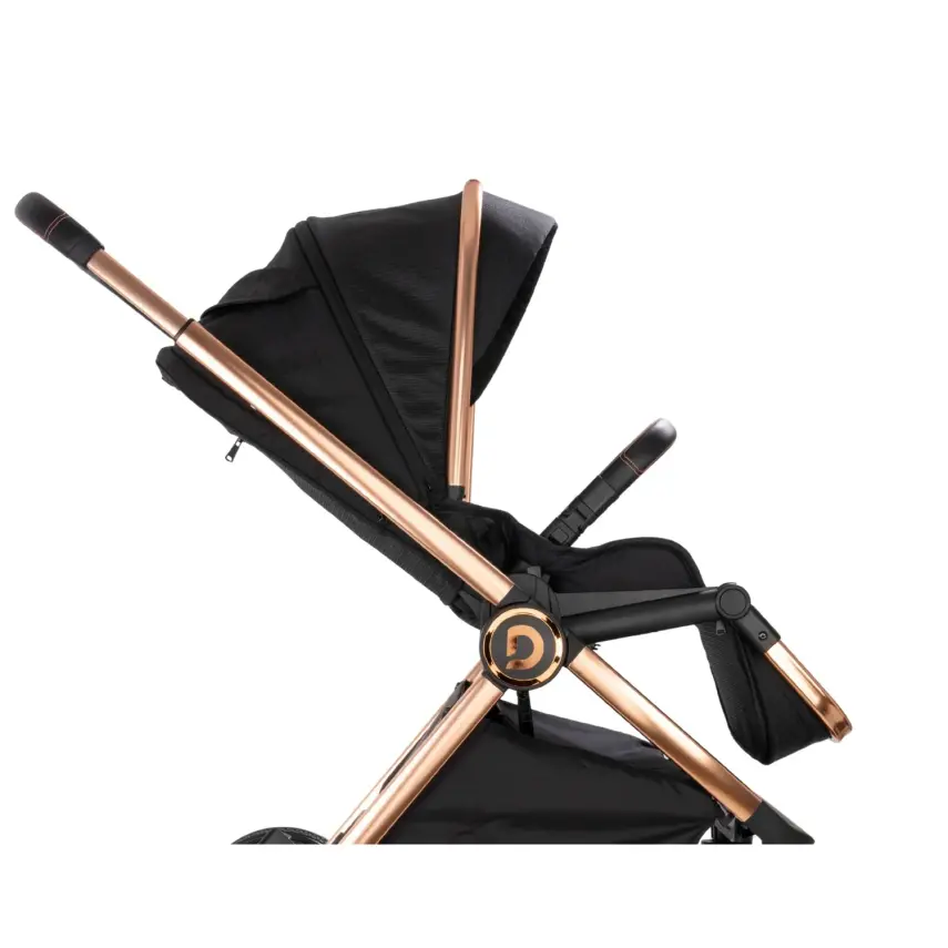 Duux Pro Max2  I-Size Çift Yönlü Kolay Katlanabilen Su Geçirmeyen Travel Sistem-Seyahat Sistem Bebek Arabası Yağmurluk Hediyeli Black - 13