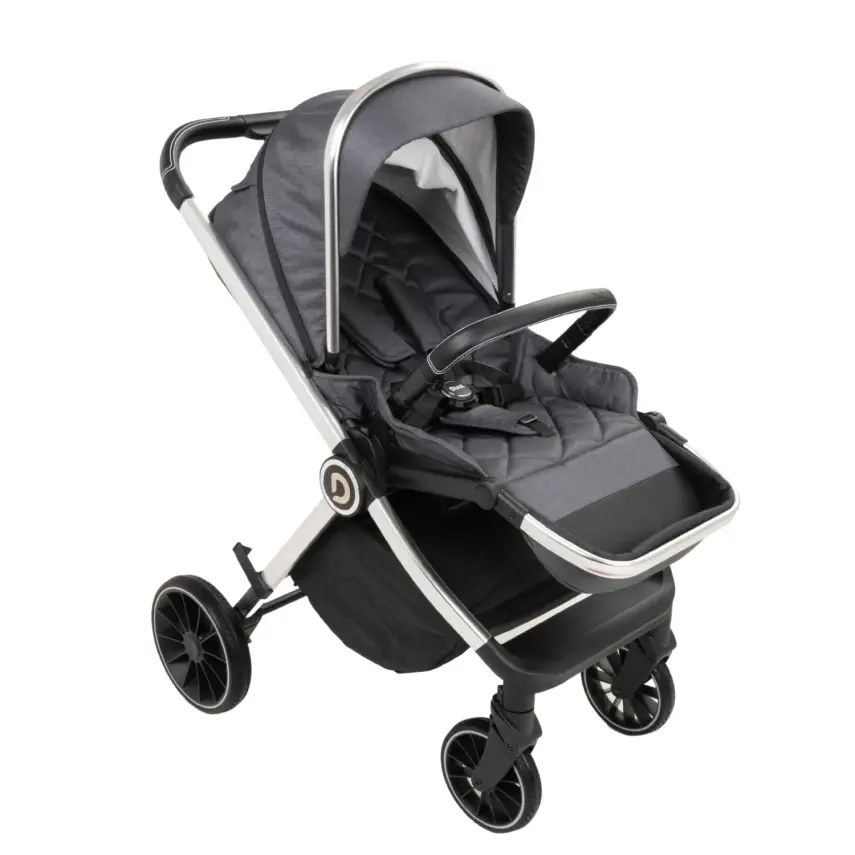 Duux Pro Max2  I-Size Çift Yönlü Kolay Katlanabilen Su Geçirmeyen Travel Sistem-Seyahat Sistem Bebek Arabası Yağmurluk Hediyeli Dark Grey - 6
