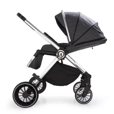 Duux Pro Max2  I-Size Çift Yönlü Kolay Katlanabilen Su Geçirmeyen Travel Sistem-Seyahat Sistem Bebek Arabası Yağmurluk Hediyeli Dark Grey - 12