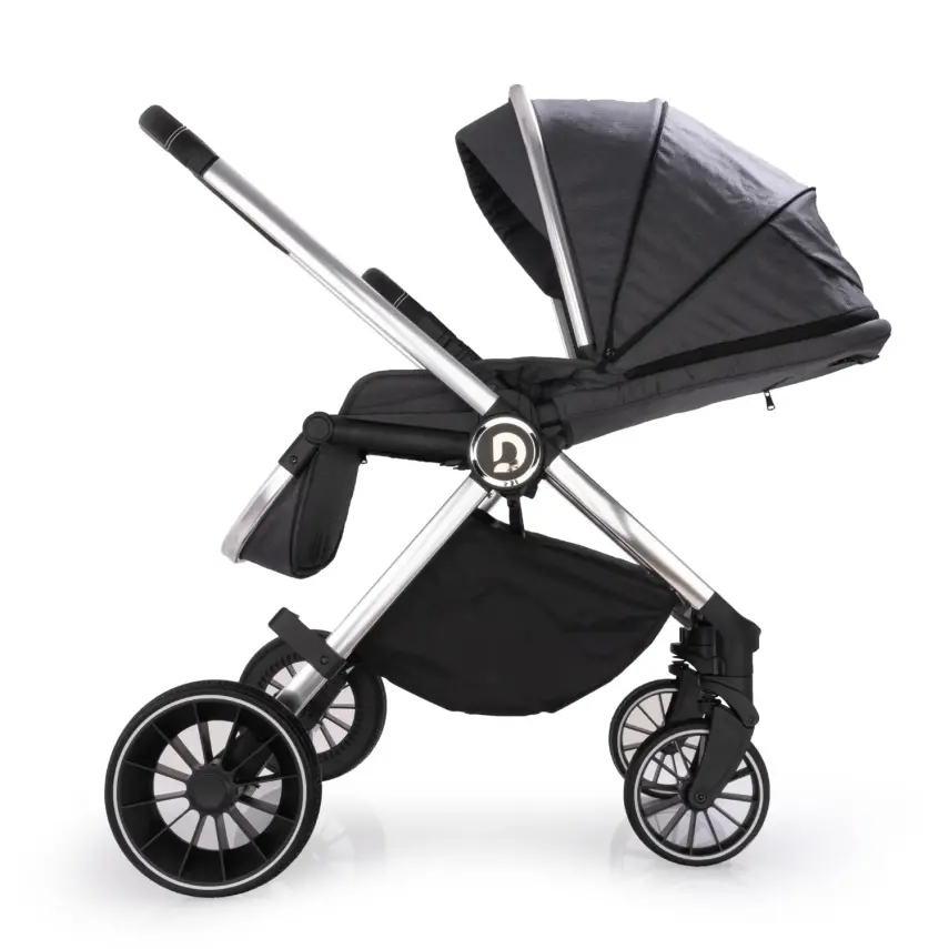 Duux Pro Max2  I-Size Çift Yönlü Kolay Katlanabilen Su Geçirmeyen Travel Sistem-Seyahat Sistem Bebek Arabası Yağmurluk Hediyeli Dark Grey - 12