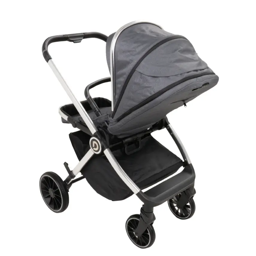 Duux Pro Max2  I-Size Çift Yönlü Kolay Katlanabilen Su Geçirmeyen Travel Sistem-Seyahat Sistem Bebek Arabası Yağmurluk Hediyeli Dark Grey - 13