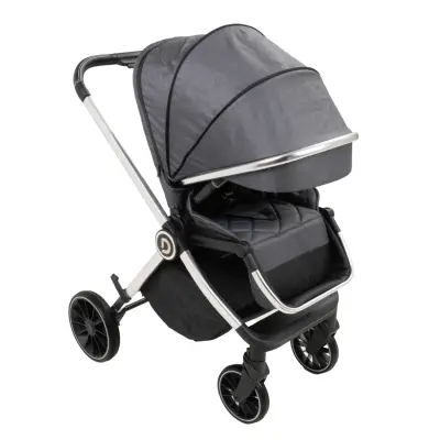 Duux Pro Max2  I-Size Çift Yönlü Kolay Katlanabilen Su Geçirmeyen Travel Sistem-Seyahat Sistem Bebek Arabası Yağmurluk Hediyeli Dark Grey - 17