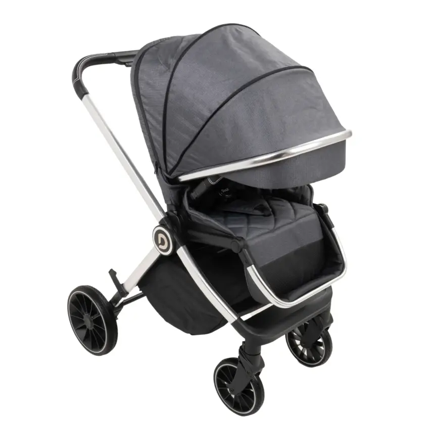 Duux Pro Max2  I-Size Çift Yönlü Kolay Katlanabilen Su Geçirmeyen Travel Sistem-Seyahat Sistem Bebek Arabası Yağmurluk Hediyeli Dark Grey - 17