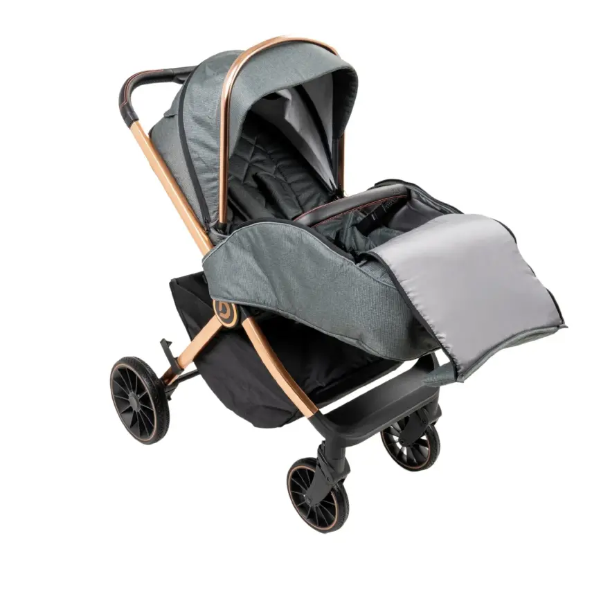 Duux Pro Max2  I-Size Çift Yönlü Kolay Katlanabilen Su Geçirmeyen Travel Sistem-Seyahat Sistem Bebek Arabası Yağmurluk Hediyeli Green - 20