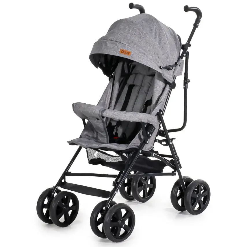 Duux Siena 0-3 Yaş Hafif Puset Baston Bebek Arabası Tam Yatar – Ön Barlı Gri - 5