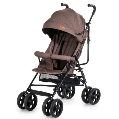 Duux Siena 0-3 Yaş Hafif Puset Baston Bebek Arabası Tam Yatar – Ön Barlı Kahverengi (1)