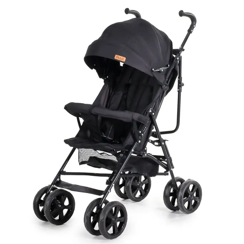 Duux Siena 0-3 Yaş Hafif Puset Baston Bebek Arabası Tam Yatar – Ön Barlı  Siyah - 2