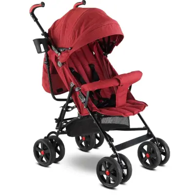 Duux Siena Hafif 15 Kg Kadar Taşıma Kapasiteli Doğumdan 3 Yaşına Kadar Kullanılabilen Baston Bebek Arabası Kırmızı