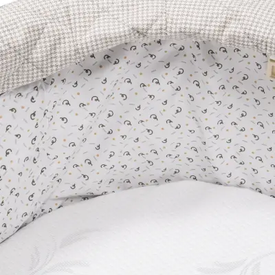 Duux Terra Anne Yanı Ahşap Beşik Gri (1)