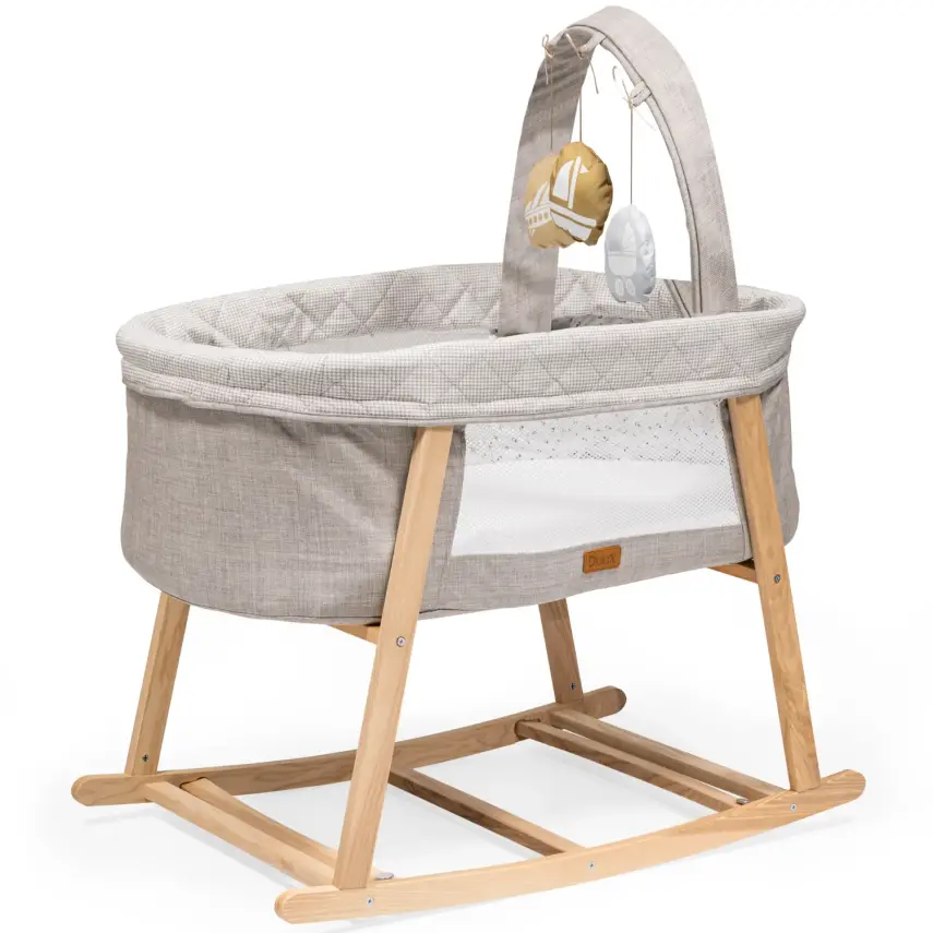 Duux Terra Anne Yanı Ahşap Beşik Gri - 1