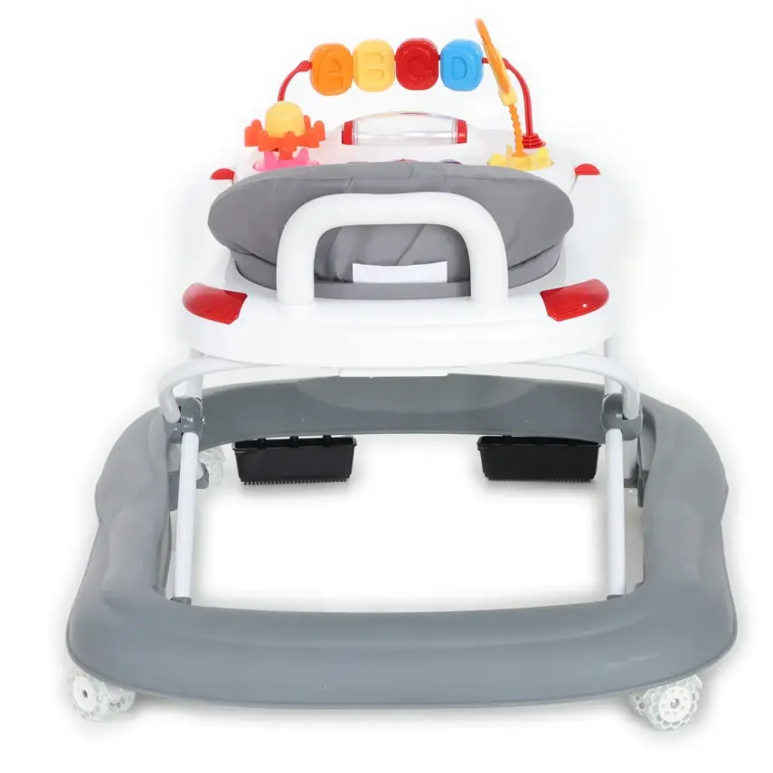 Duux Tobby Oyuncaklı Müzikli 3 Kademeli Örümcek Bebek Yürüteci Gri - 1