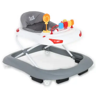 Duux Tobby Oyuncaklı Müzikli 3 Kademeli Örümcek Bebek Yürüteci Gri (1)