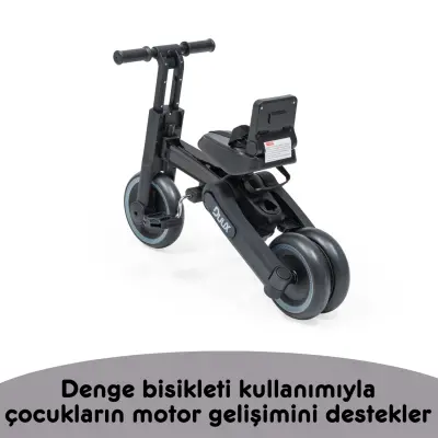 Duux Trike 7 in 1 Katlanır Üç Tekerlekli Çocuk Bisikleti Siyah - 3