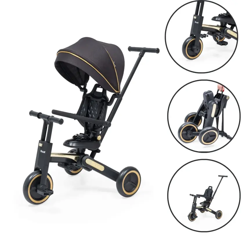 Duux Trike 7 in 1 Katlanır Üç Tekerlekli Çocuk Bisikleti Siyah - 20