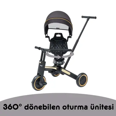 Duux Trike 7 in 1 Katlanır Üç Tekerlekli Çocuk Bisikleti Siyah - 21