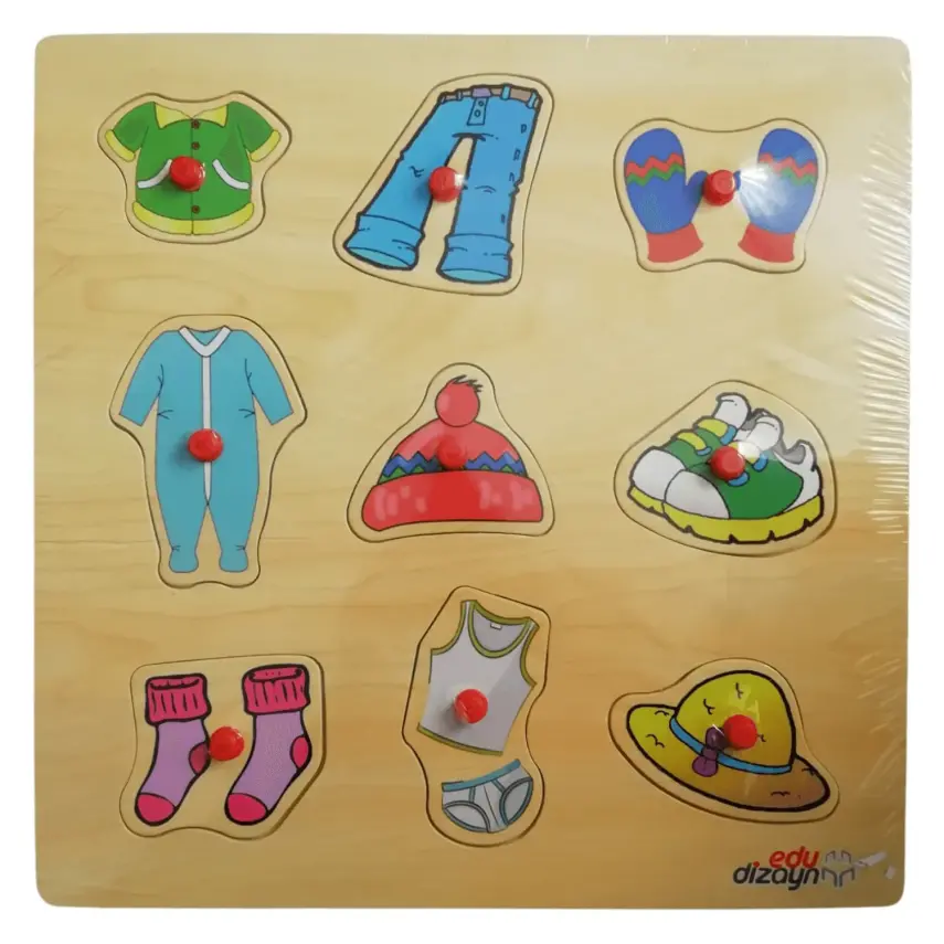 Edu Ahşap Tutmalı Kış Kıyafetlerim - 1