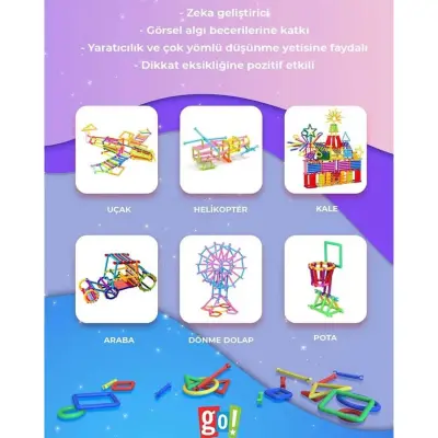 Eğitici Geometrik Şekil Ve Çubuklar  450 Prç. - 4