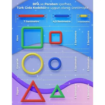 Eğitici Geometrik Şekil Ve Çubuklar  450 Prç. (1)