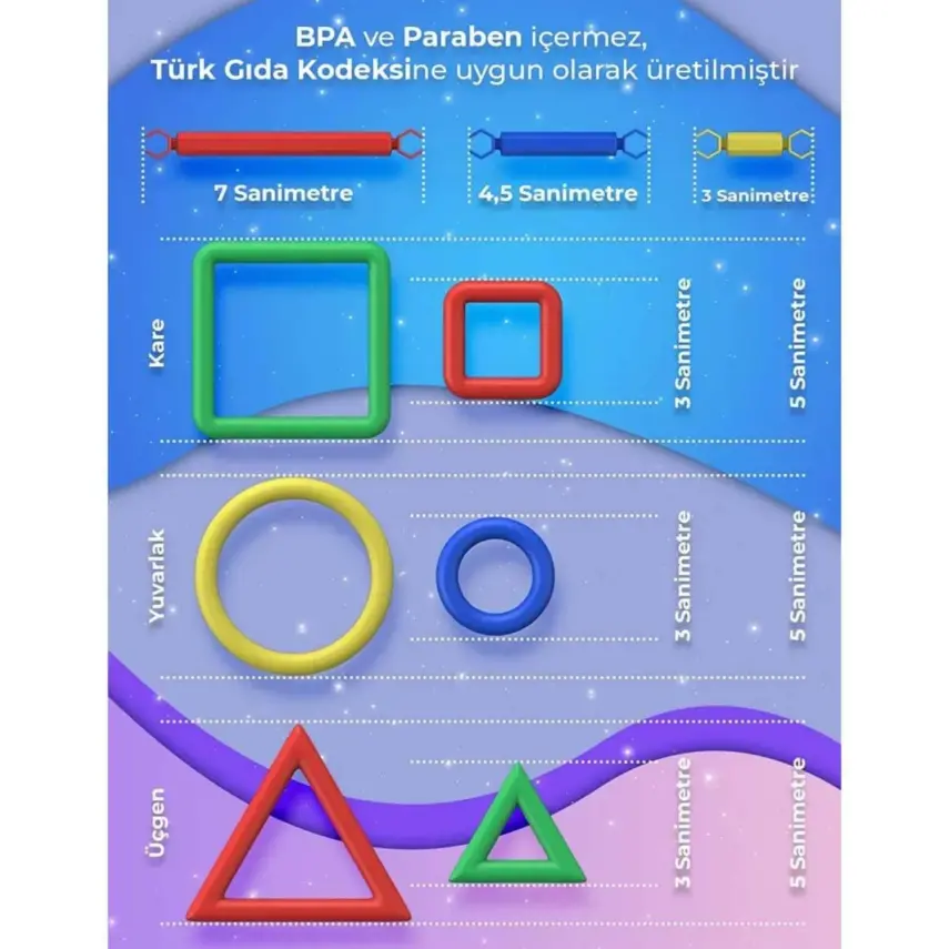 Eğitici Geometrik Şekil Ve Çubuklar  450 Prç. - 2