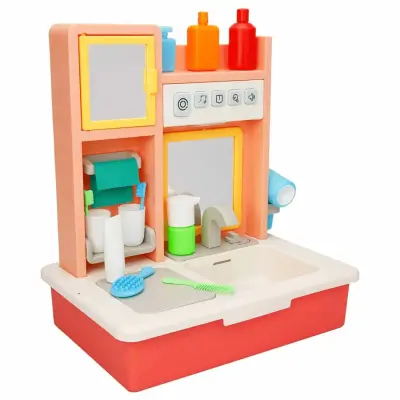 Eğitici Modern Banyo Lavabo Sesli Ve Müzikli Pembe