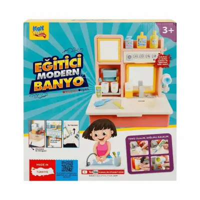 Eğitici Modern Banyo Lavabo Sesli Ve Müzikli Pembe - 3