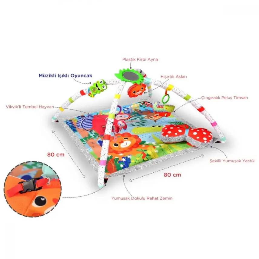 Eğlence Ormanı Aktivite ve Oyun Halısı Sesli Işıklı - 2
