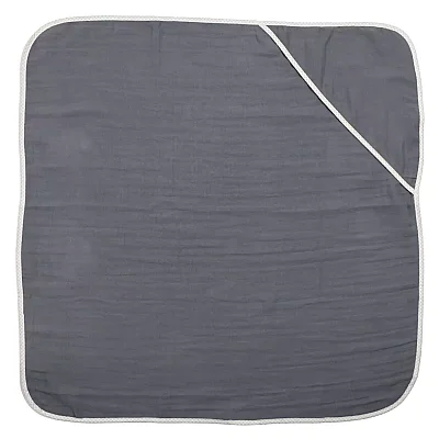 Ella Bonna Bebek Müslin %100 Pamuk Havlu Kundak 80x80cm Antrasit - 5