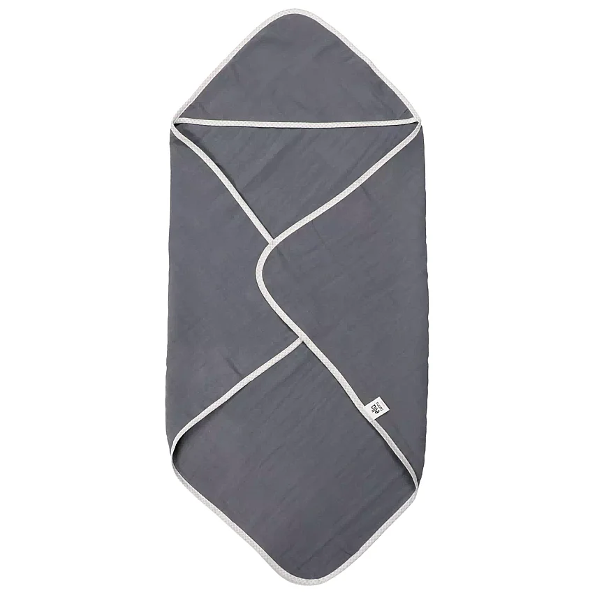 Ella Bonna Bebek Müslin %100 Pamuk Havlu Kundak 80x80cm Antrasit - 4