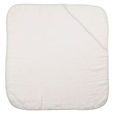Ella Bonna Bebek Müslin %100 Pamuk Havlu Kundak 80x80cm Beyaz - 5