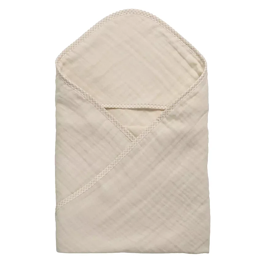 Ella Bonna Bebek Müslin %100 Pamuk Havlu Kundak 80x80cm Ekru - 2