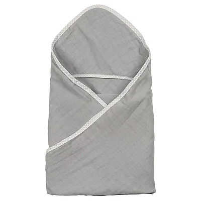 Ella Bonna Bebek Müslin %100 Pamuk Havlu Kundak 80x80cm Gri