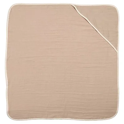 Ella Bonna Bebek Müslin %100 Pamuk Havlu Kundak 80x80cm Kahverengi - 5