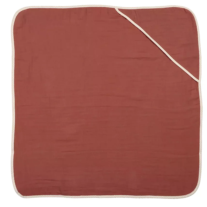 Ella Bonna Bebek Müslin %100 Pamuk Havlu Kundak 80x80cm Kiremit - 5