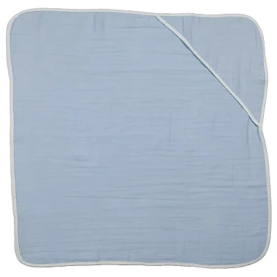 Ella Bonna Bebek Müslin %100 Pamuk Havlu Kundak  80x80cm Mavi - 5