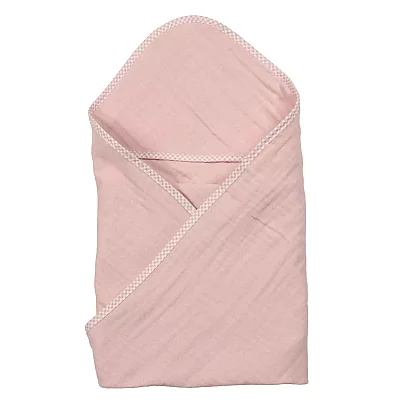 Ella Bonna Bebek Müslin %100 Pamuk Havlu Kundak 80x80cm Pembe (1)