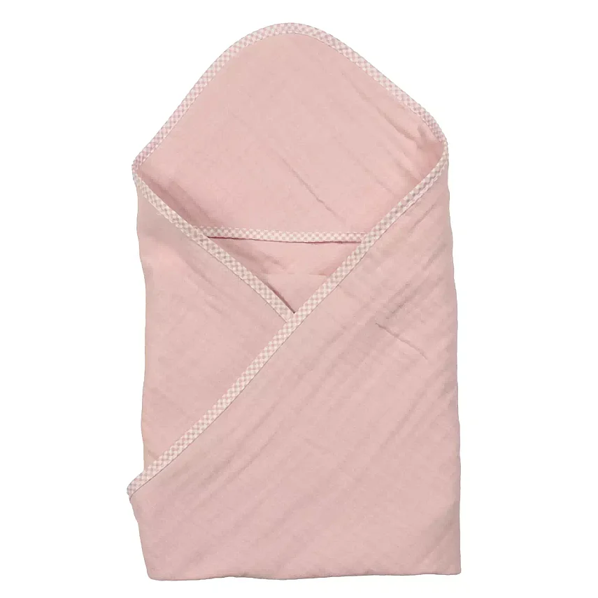 Ella Bonna Bebek Müslin %100 Pamuk Havlu Kundak 80x80cm Pembe - 2
