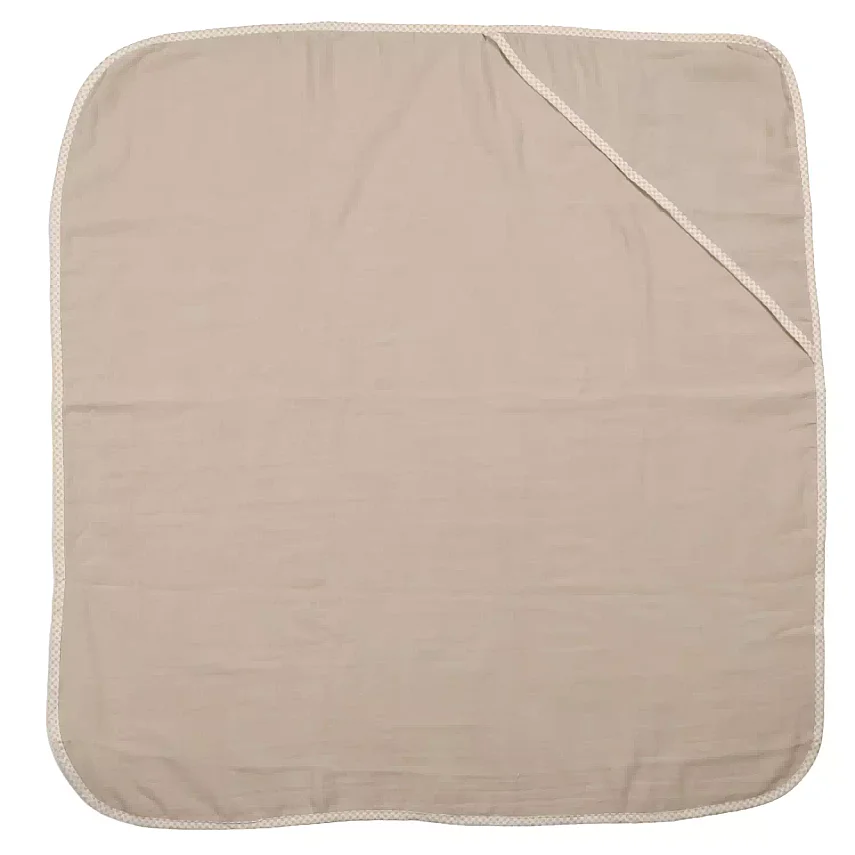 Ella Bonna Bebek Müslin %100 Pamuk Havlu Kundak  80x80cm Taş - 4