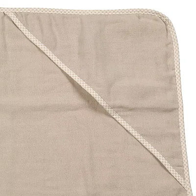 Ella Bonna Bebek Müslin %100 Pamuk Havlu Kundak  80x80cm Taş - 6