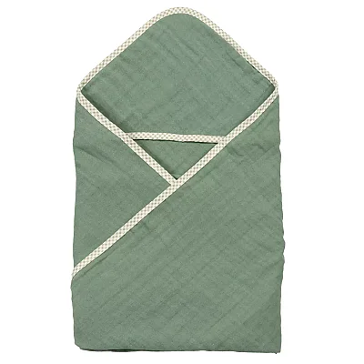 Ella Bonna Bebek Müslin %100 Pamuk Havlu Kundak 80x80cm Yeşil (1)