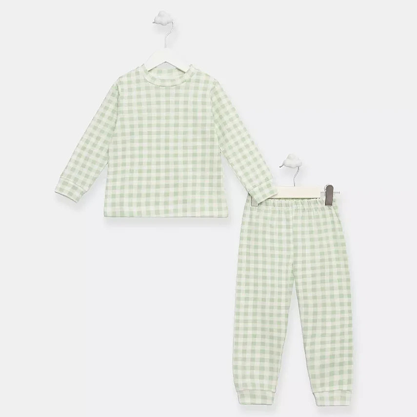 Ella Bonna Pijama Takımı Ekose - 1