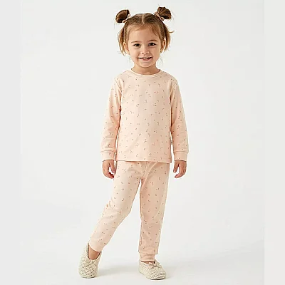 Ella Bonna Pijama Takımı Somon Yaprak - 2