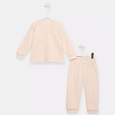 Ella Bonna Pijama Takımı Somon Yaprak - 1