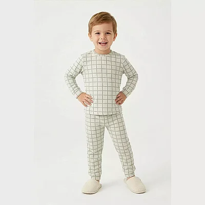 Ella Bonna Pijama Takımı Yeşil Çizgi - 3