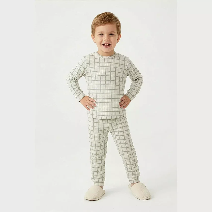 Ella Bonna Pijama Takımı Yeşil Çizgi - 3