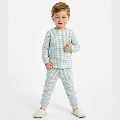 Ella Bonna Pijama Takımı Yeşil Ekose - 3